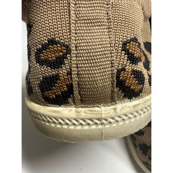 Torrid Stretch Knit Ruched Sneaker (WW) Size 10 Lace up Leopard Print - Picture 6 of 14